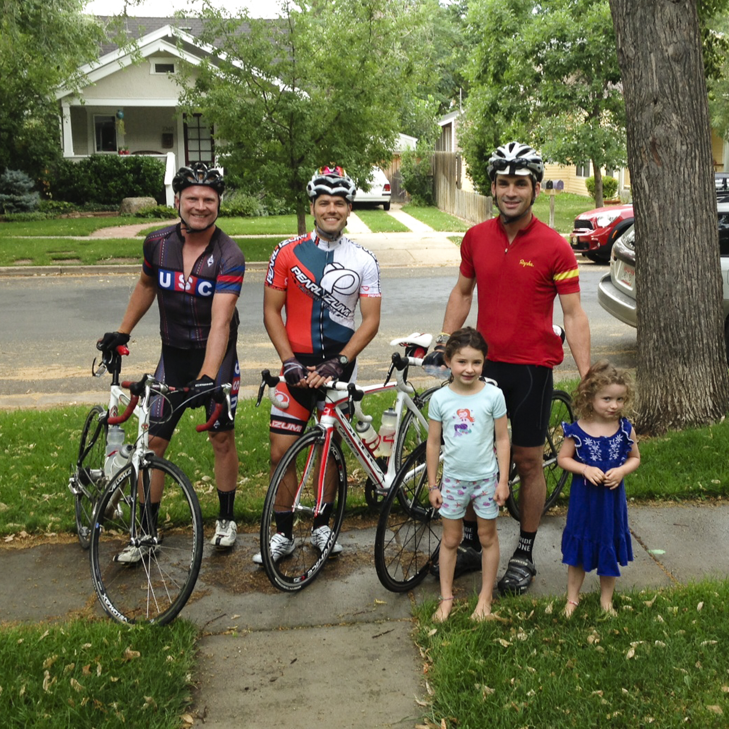 Not really knowing what we are getting into: Brad, Cam, Me, and the girls.