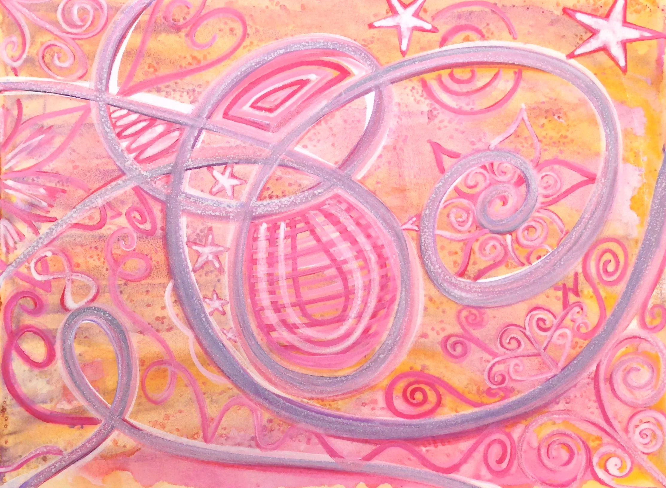 Optimism, 2014 acrylic and glitter on stretched canvas