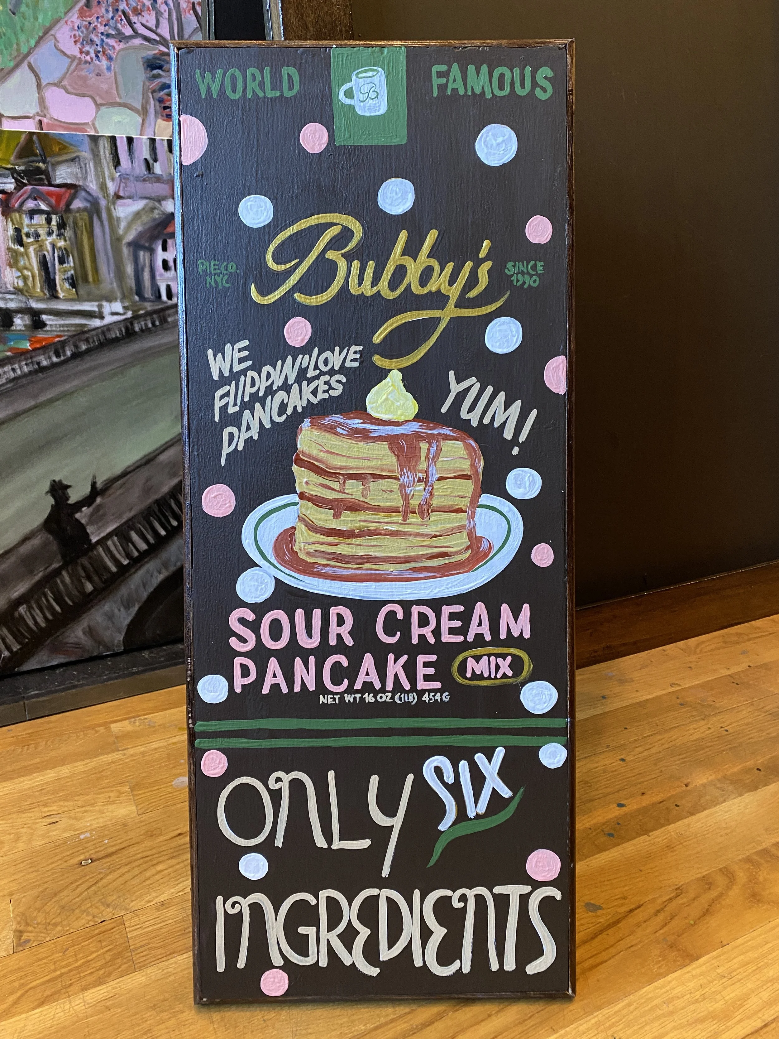 Bubby's Pancake Mix Sign