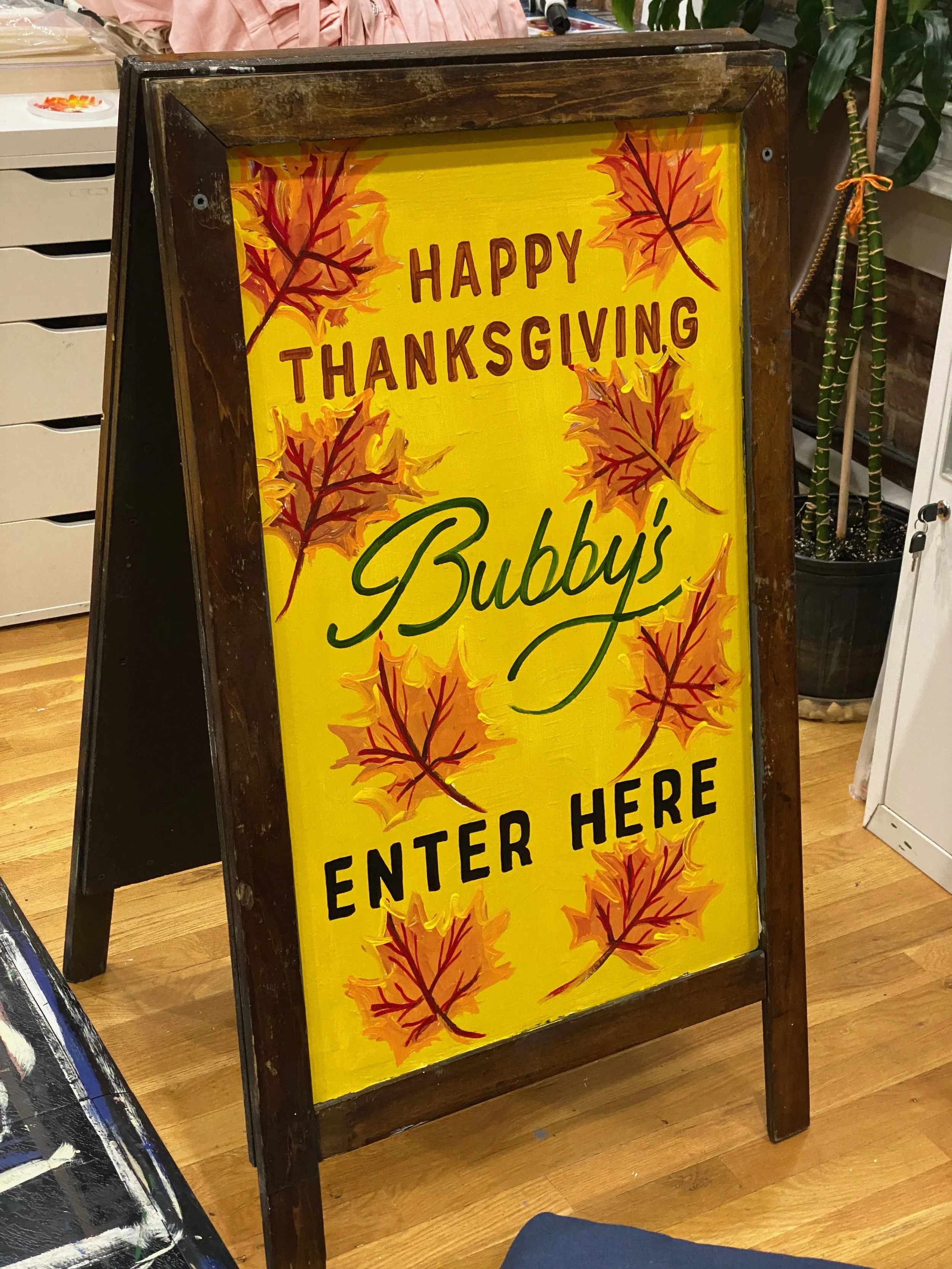 Bubby's Fall Enter Here Sign