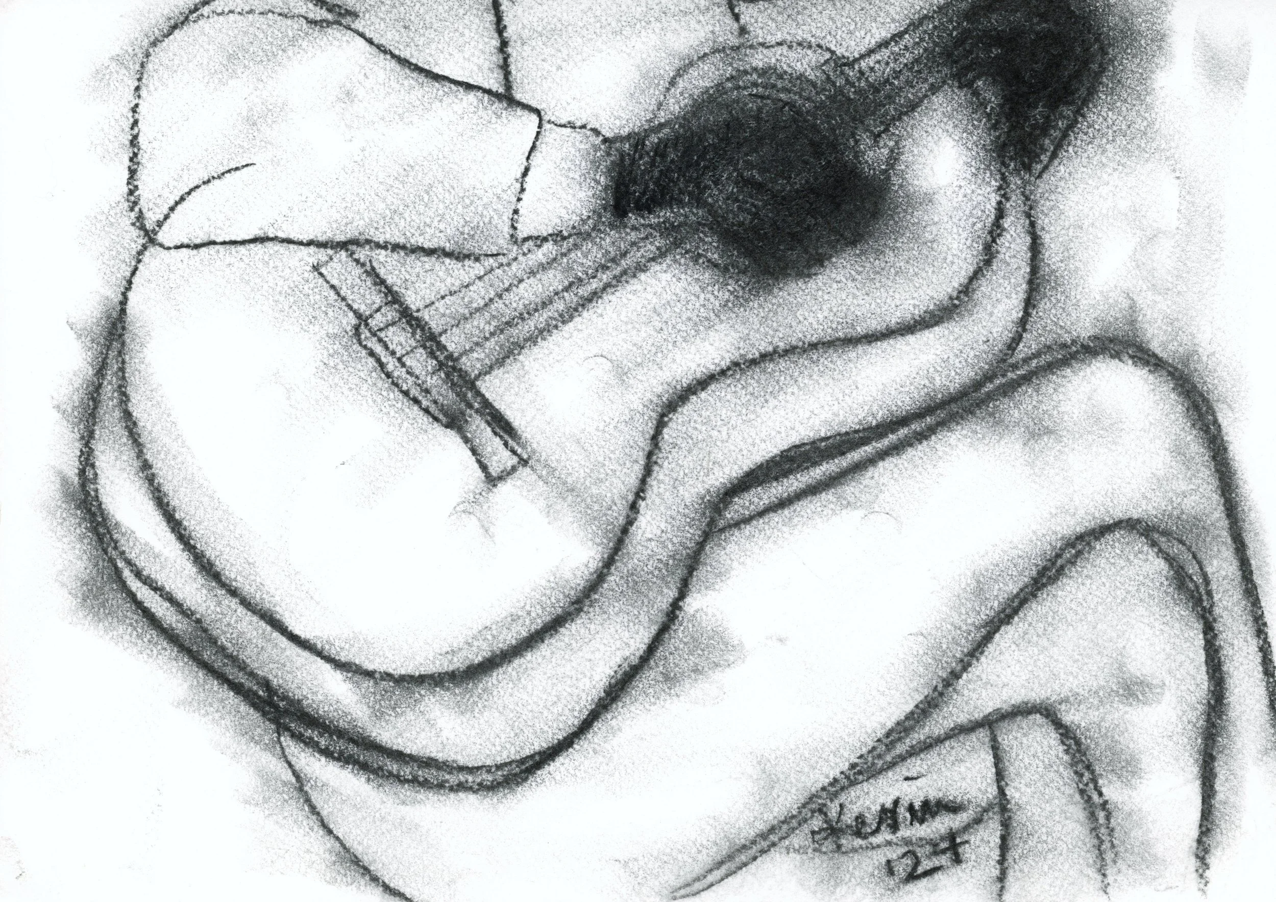 Man Strumming Guitar