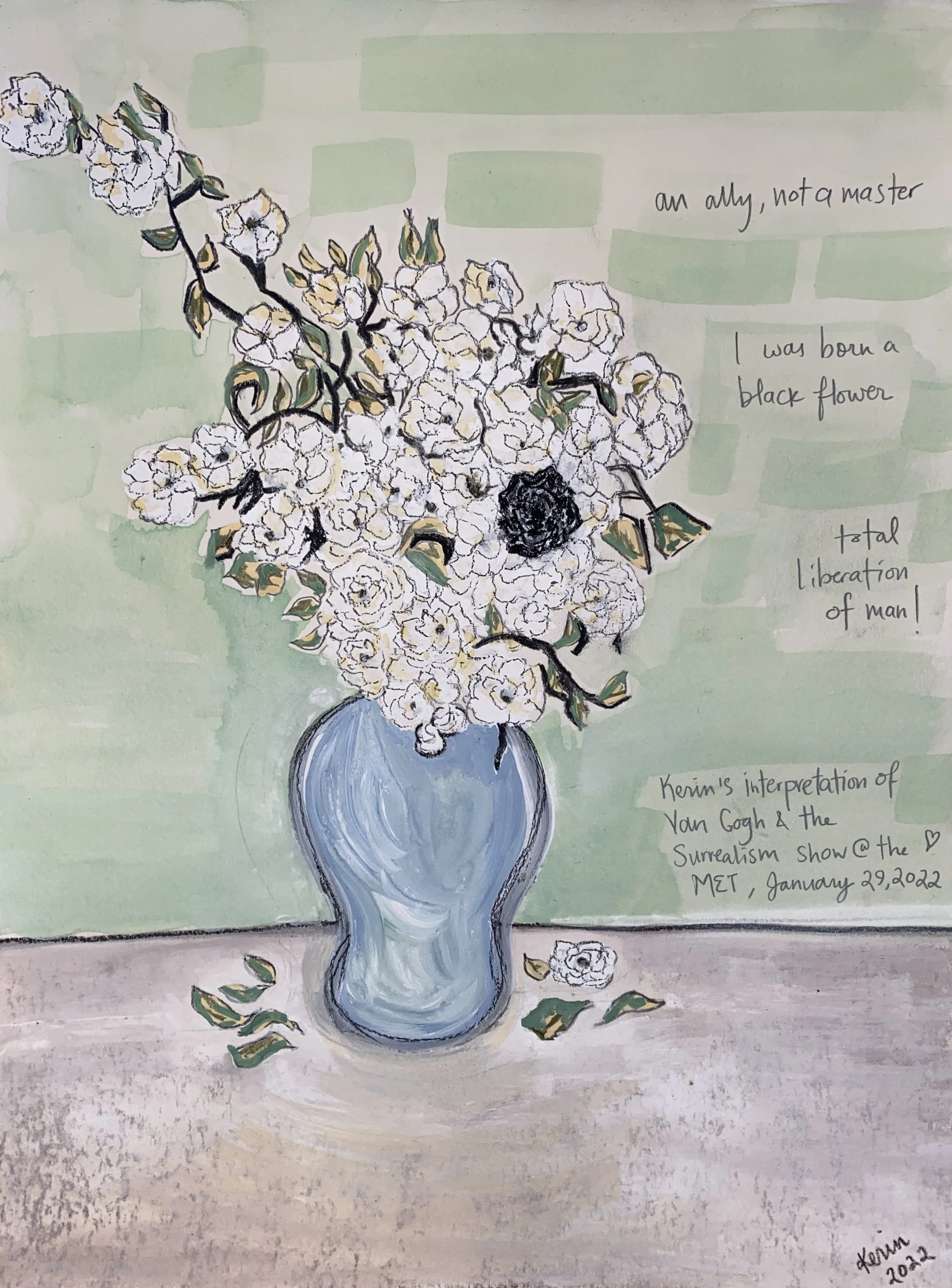 Study of Van Gogh Vase of Flowers by Kerin Nicole.jpg