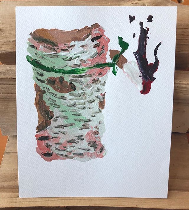 March 10th I&rsquo;ll be showing an acrylic series of smoking birches on paper at @theholenyc with @gifcworldwide - very excited to be apart of it #gifc #thehole