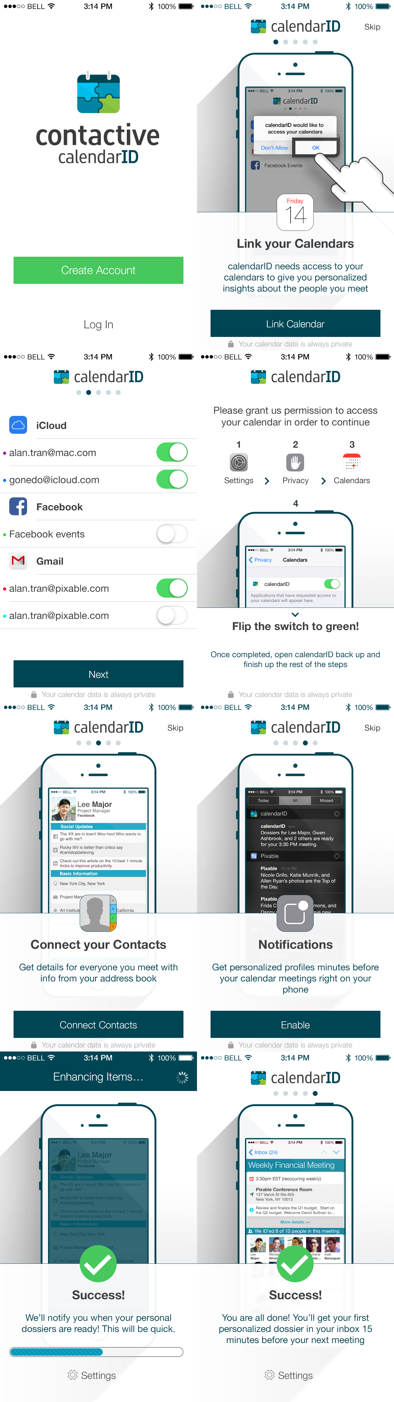 CalendarID Walkthrough Experience