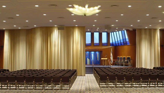 Space Half Open Half Closed w/ Motorized Drapes