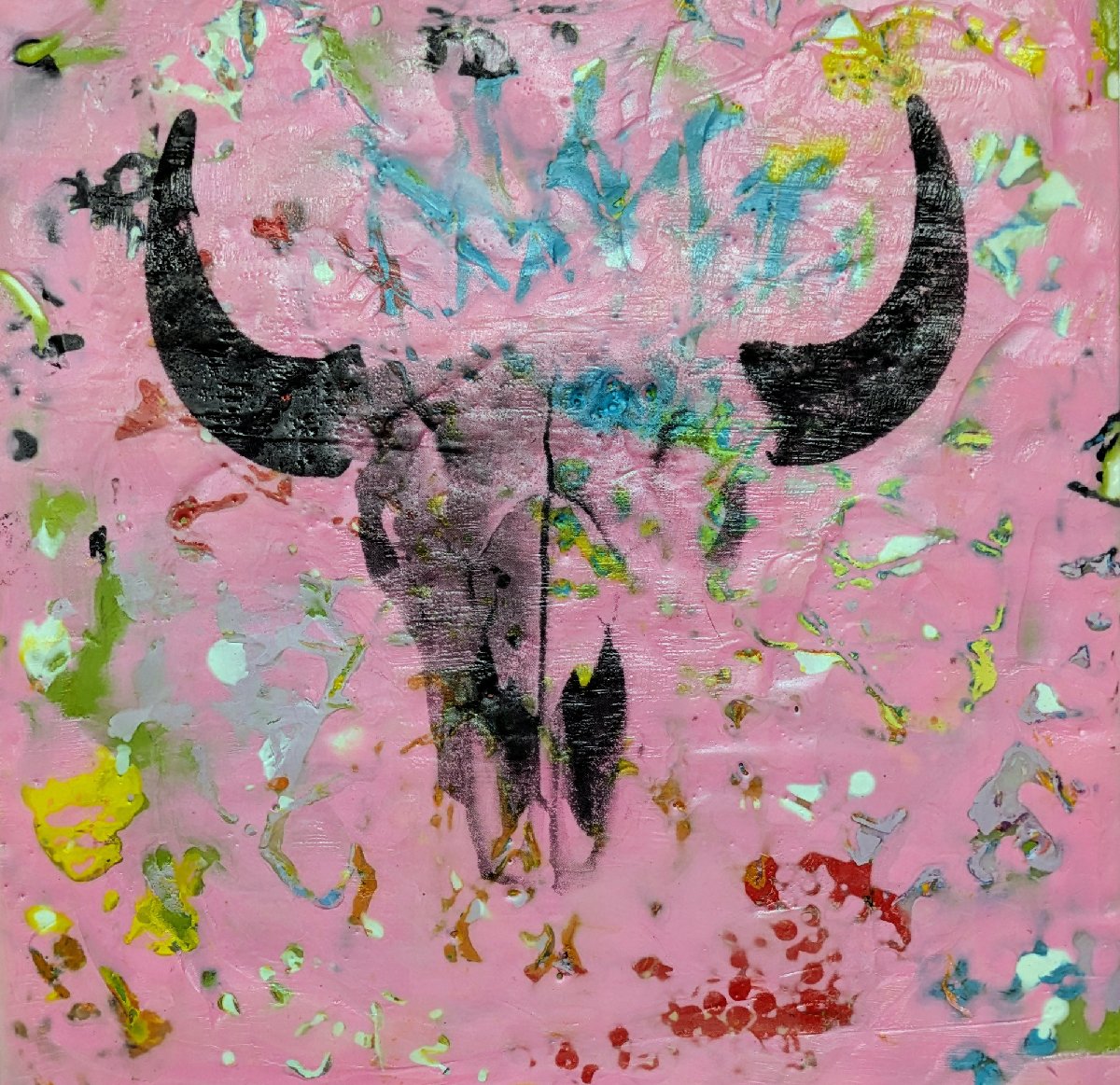 Pink Bull Skull