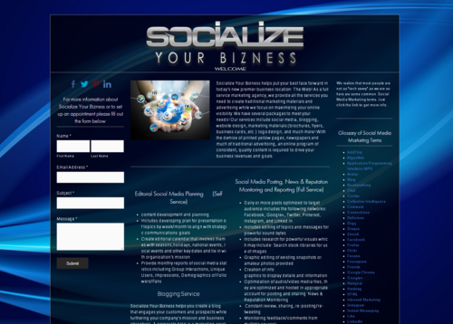 Socialize your Bizness website