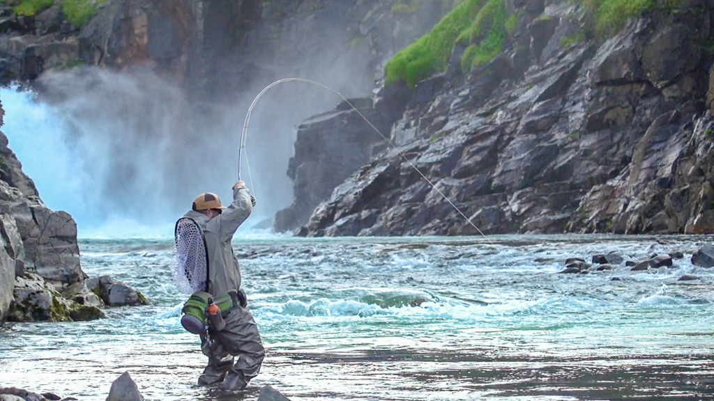 patagoniaflyfish :
YOW Icelandic for “YES” the YOW film crew including Shane Stalling and RC Cone hit the northern island country with surf board and fly rod with the idea that whatever presented itself in the way of water would be met with curious enthusiasm for what it might bring. Here Shane Stalling is hooked up on the Hofsa River, beat 1, a dream come true for nearly any fly angler. Big waterfalls, riverside cliffs and views of snowcapped mountains make this water one of the most incredible pieces of water Shane has ever fished. To catch a salmon here was a nice bonus. content and photo YOW Film
.