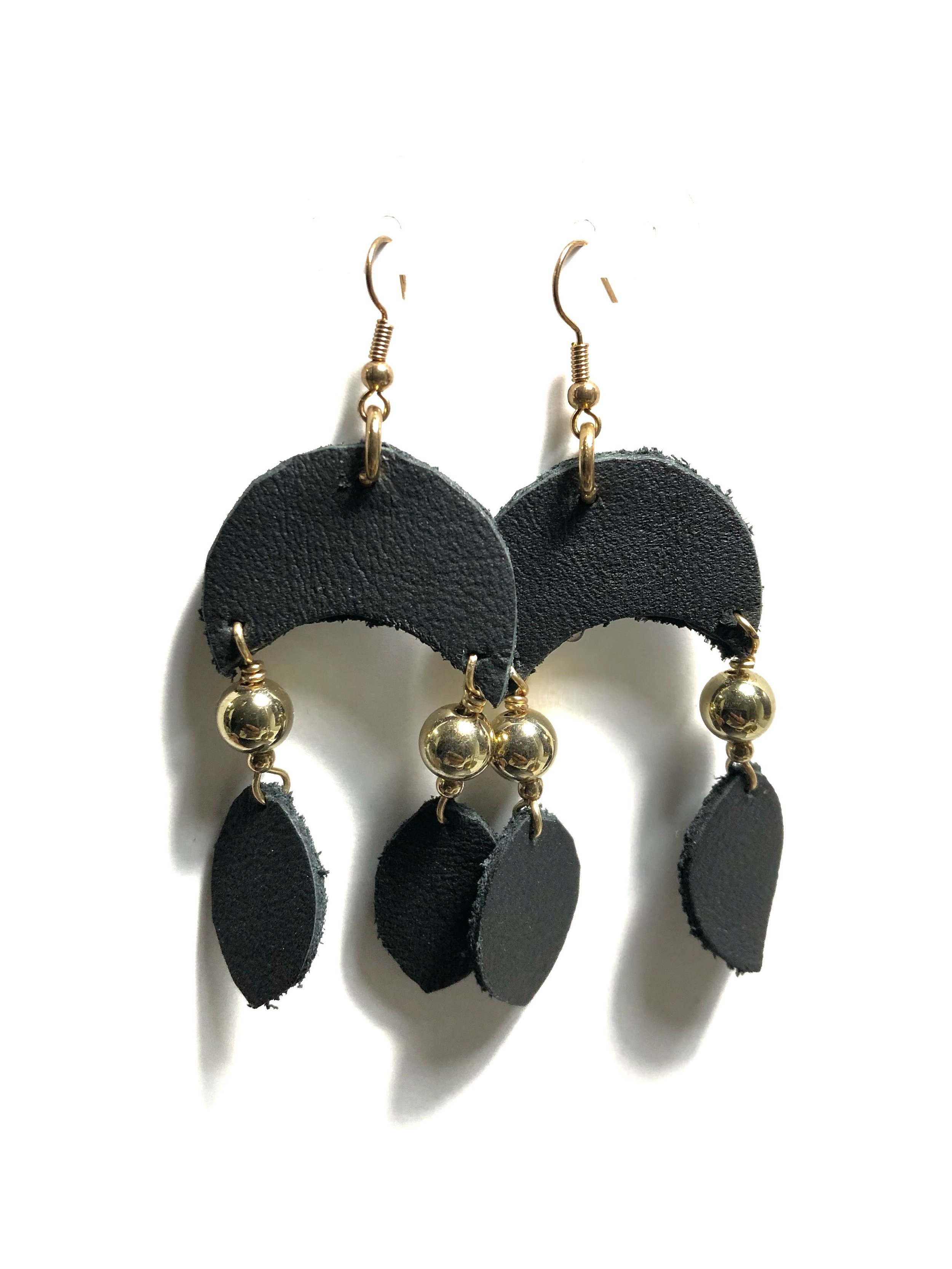 Leather dangle earrings from Black & Gold Fashions (1).JPG