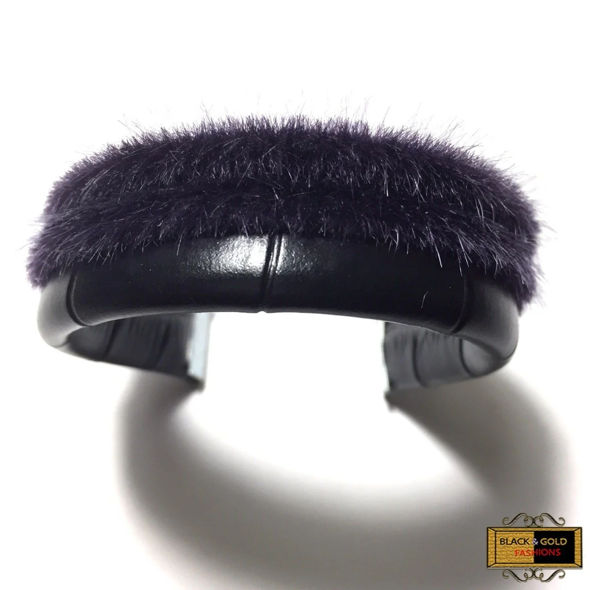 Gala Cuff Bracelet has a unique center design faux fur/ crocodile skin accent.