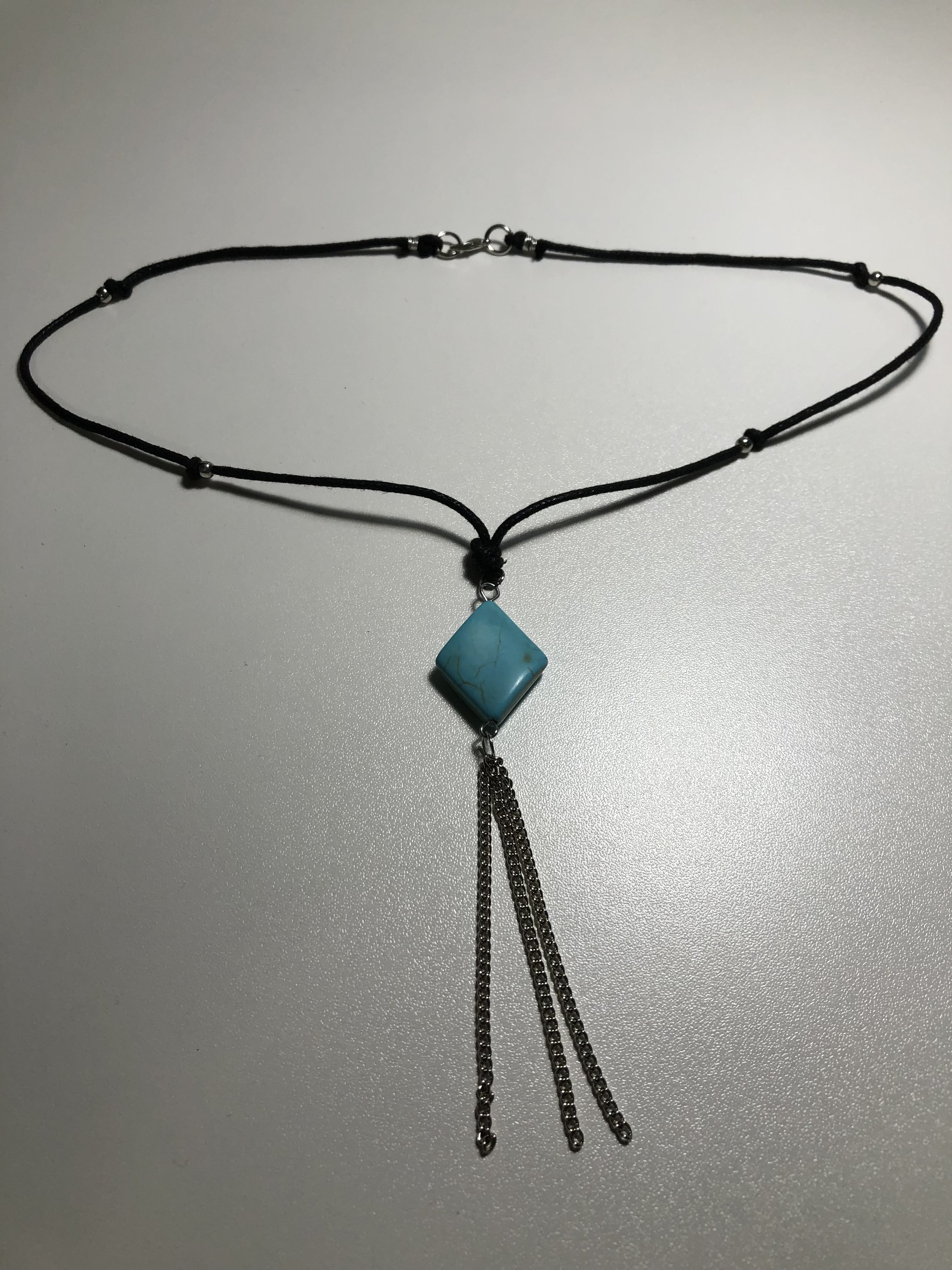 Diagonal turquoise stone necklace by Black & Gold Fashions (32).JPG