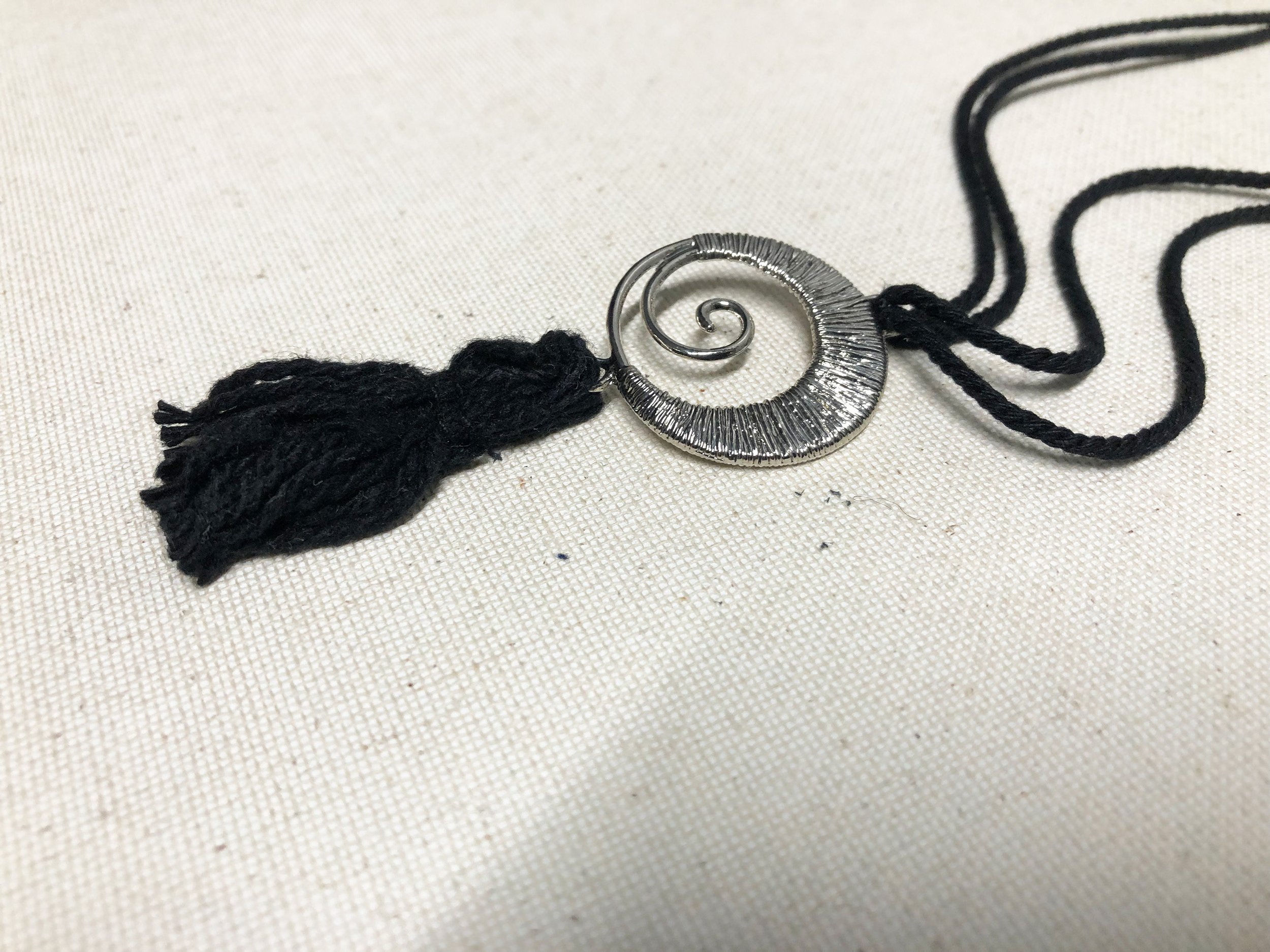 Wire Wrapped Swirl Pendant Necklace by  Black & Gold Fashions (1).jpg