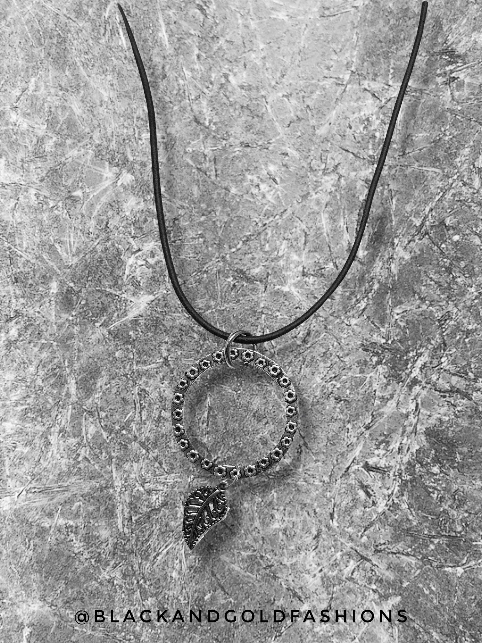 Leaf long necklace (Black & Gold Fashions)  (2).jpg