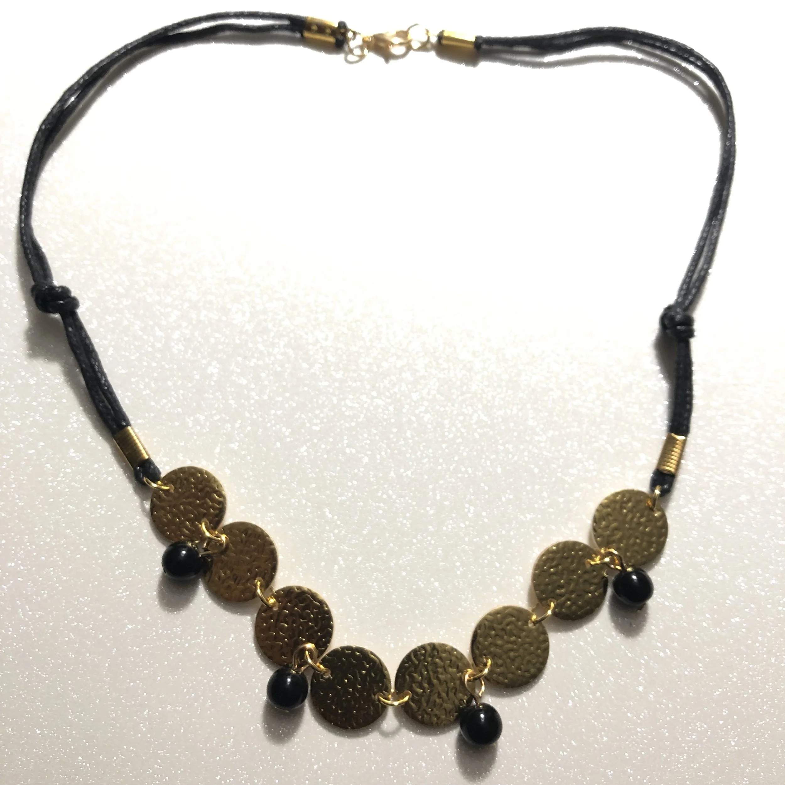 Charm and bead necklace by Black & Gold Fashions (7).JPG