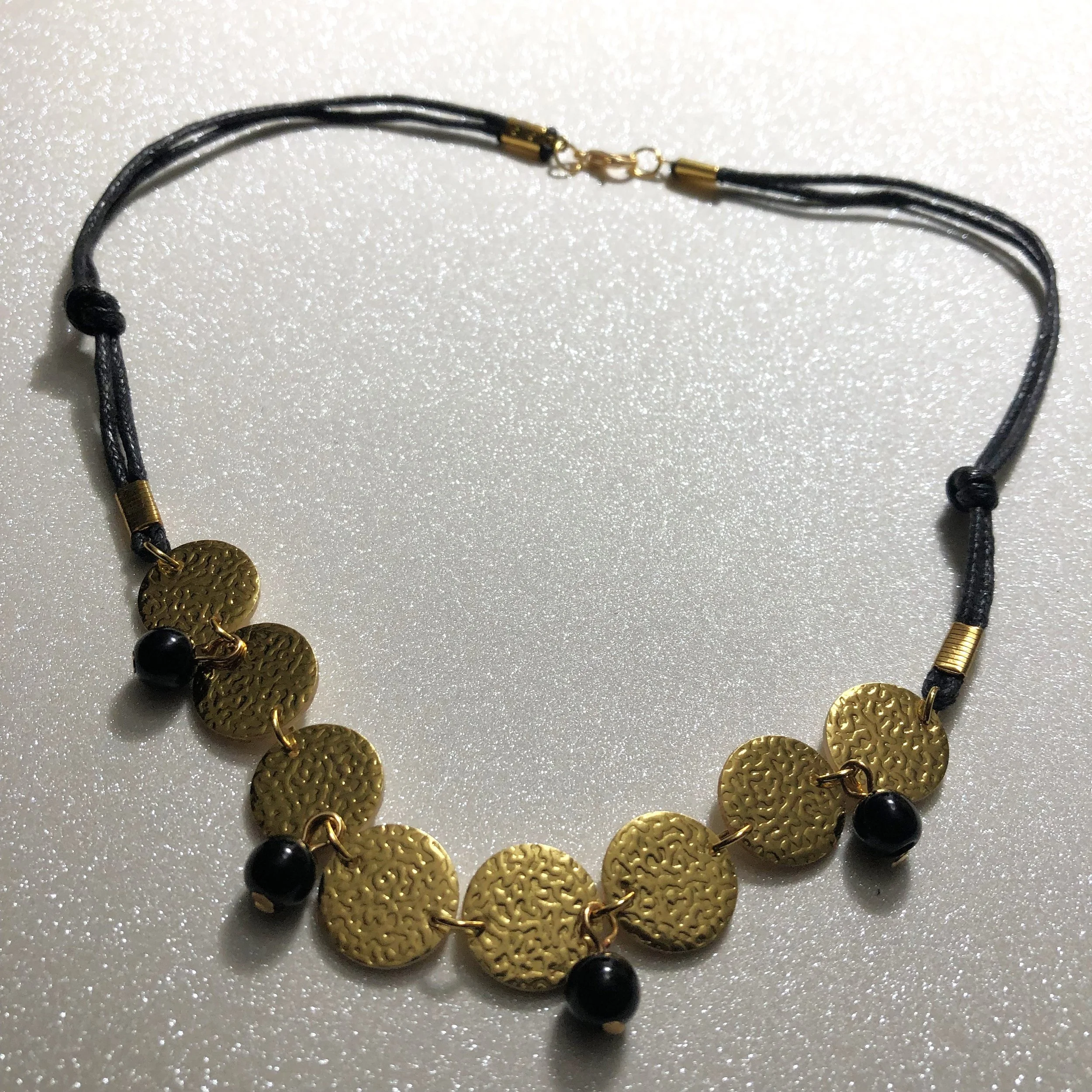 Charm and bead necklace by Black & Gold Fashions (5).JPG