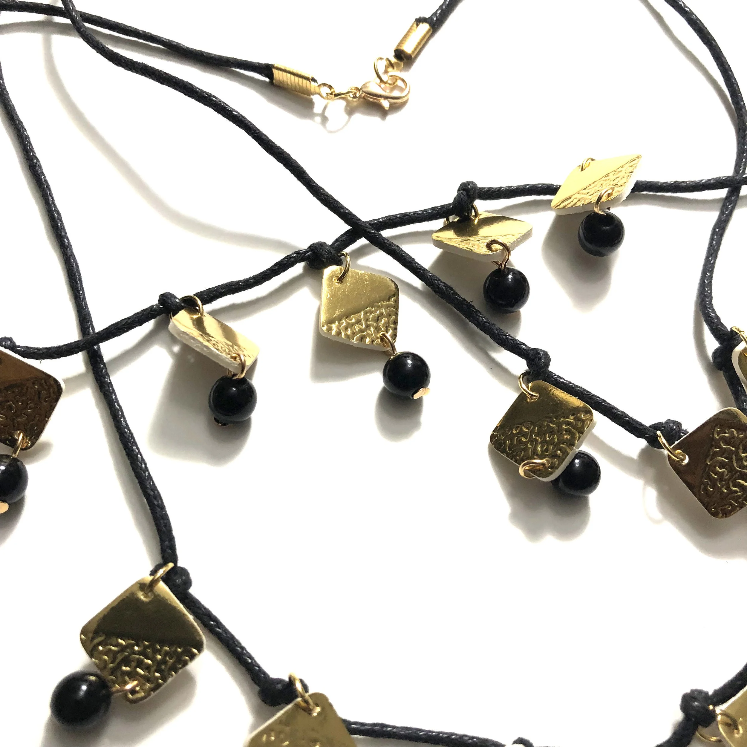 Gold Cluster Necklace by Black & Gold Fashions (5).JPG