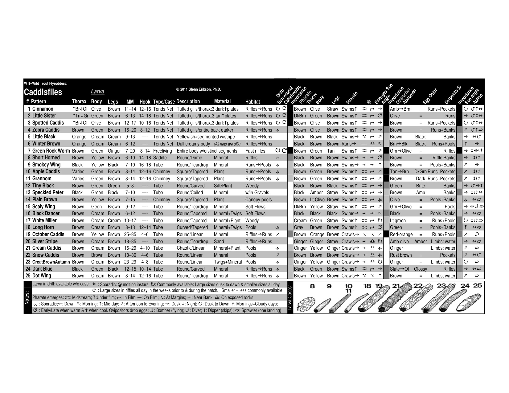 Caddis Size Chart