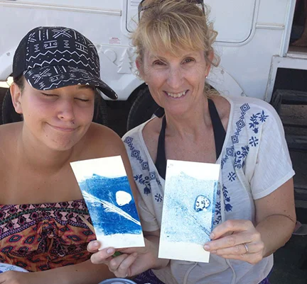 Phili and Pam with their prints.