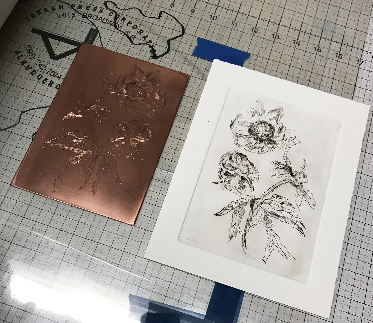 Copper plate and print