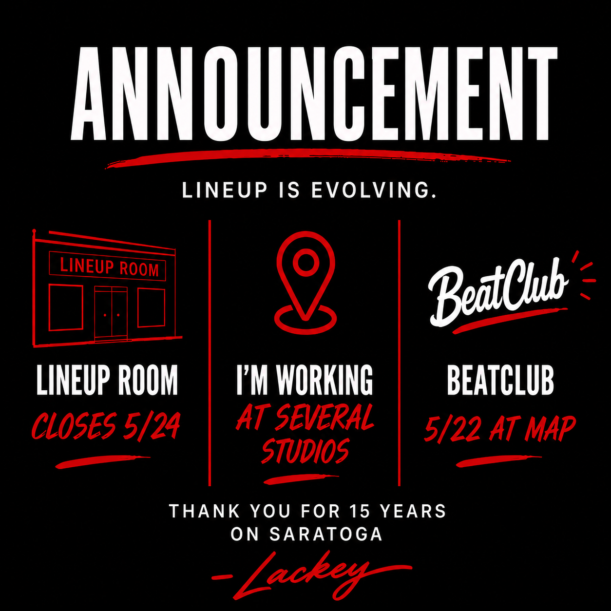 Big Changes. More info to come
