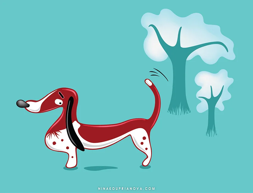 chocolate basset with bg 850 px with url.jpg