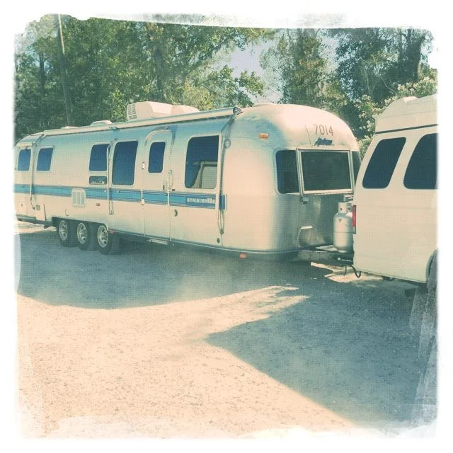 Our new Airstream pulled by "Boss."