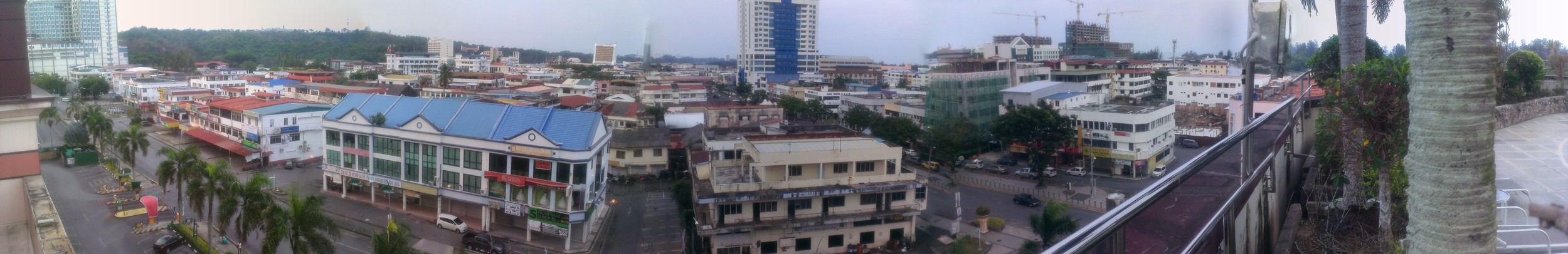 The view from the balcony of the Imperial Hotel