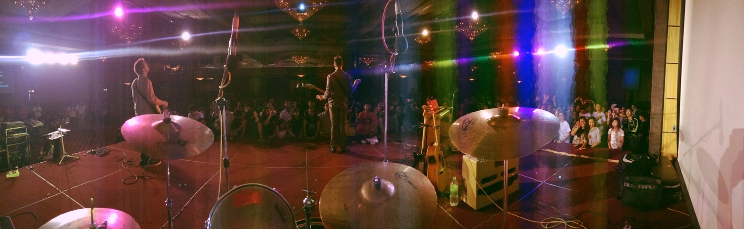 We played a concert to end the youth rally.