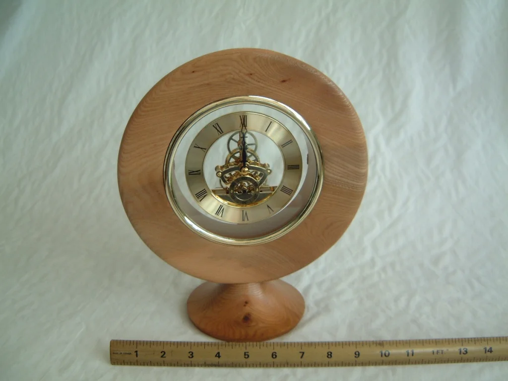 English Elm Skeleton Clock