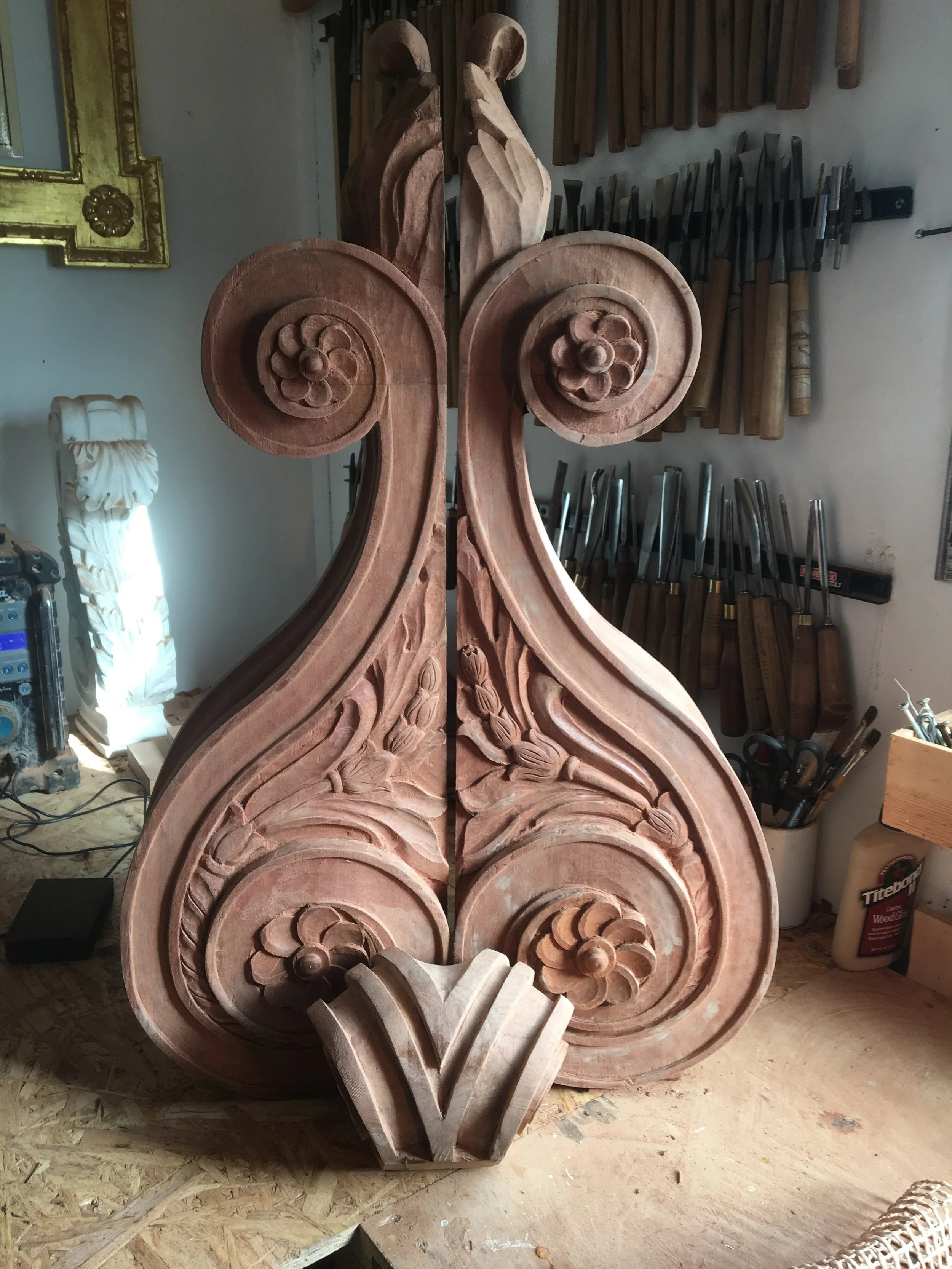 Sapele Corbels