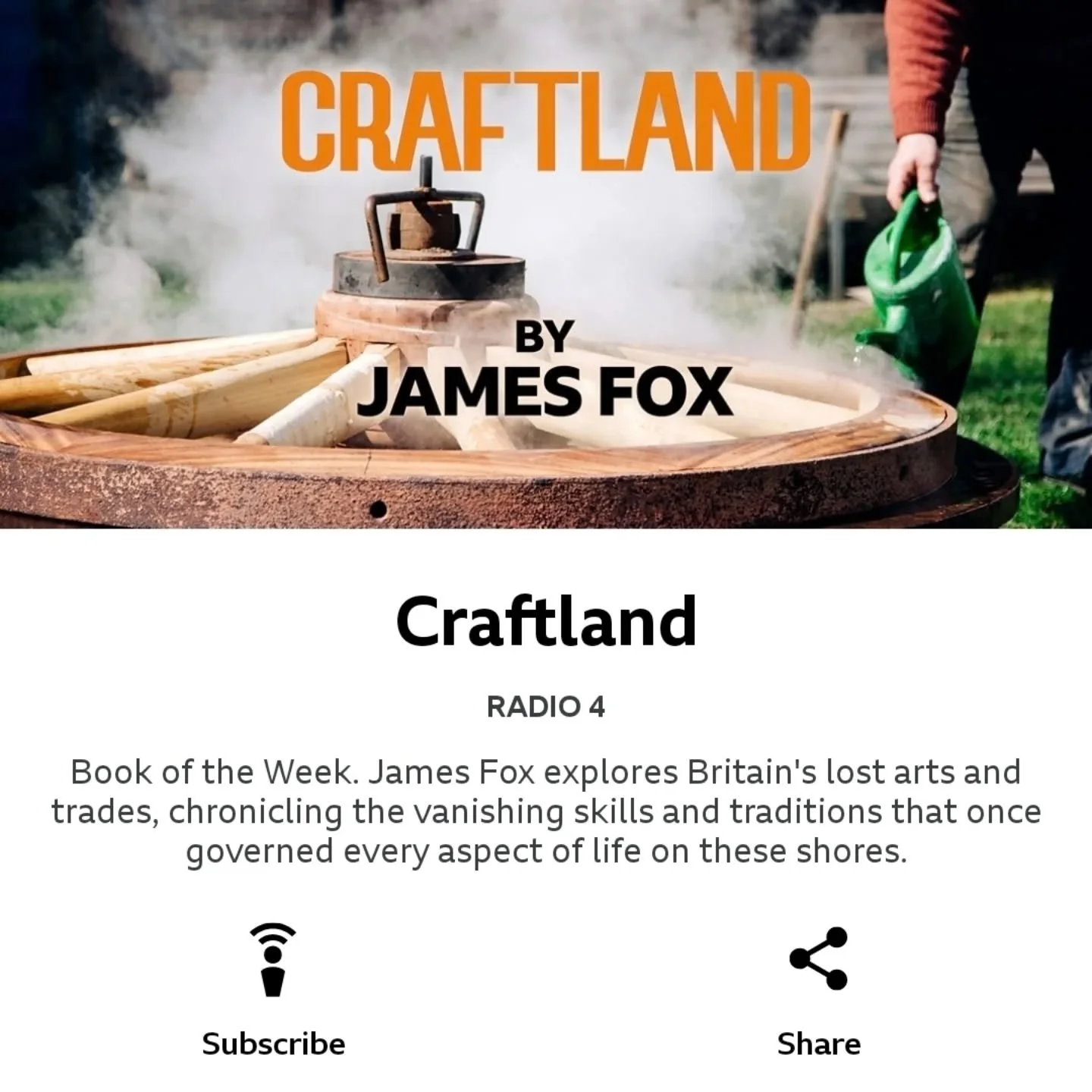 Stumbled upon this ☝️ whilst chipping away this morning. The perfect accompaniment to some carving on a rainy January morning 👍 

#craftland #bbcradio4 #traditionalcrafts #heritage #craftskills #woodcarving #keepingcraftalive