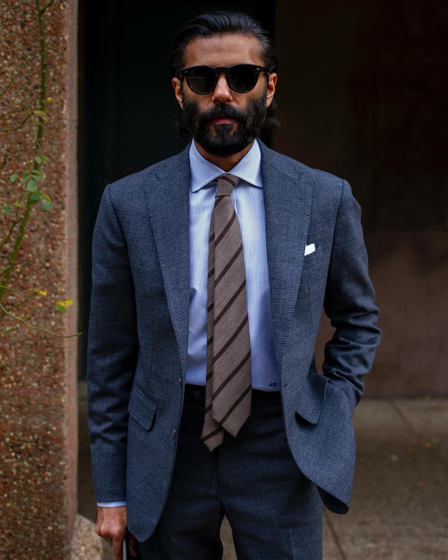 Luxurious Super 140s Italian Wool Suiting
Glen Plaid, Smokey Blue/Gray
50% OFF
20.5 Yards left

Book your appointment now (link in bio) to get fitted for your bespoke suit, blazer, pants, shirt and more.

Bespoke Suit @borntotailor 
Bespoke Shirt @bo