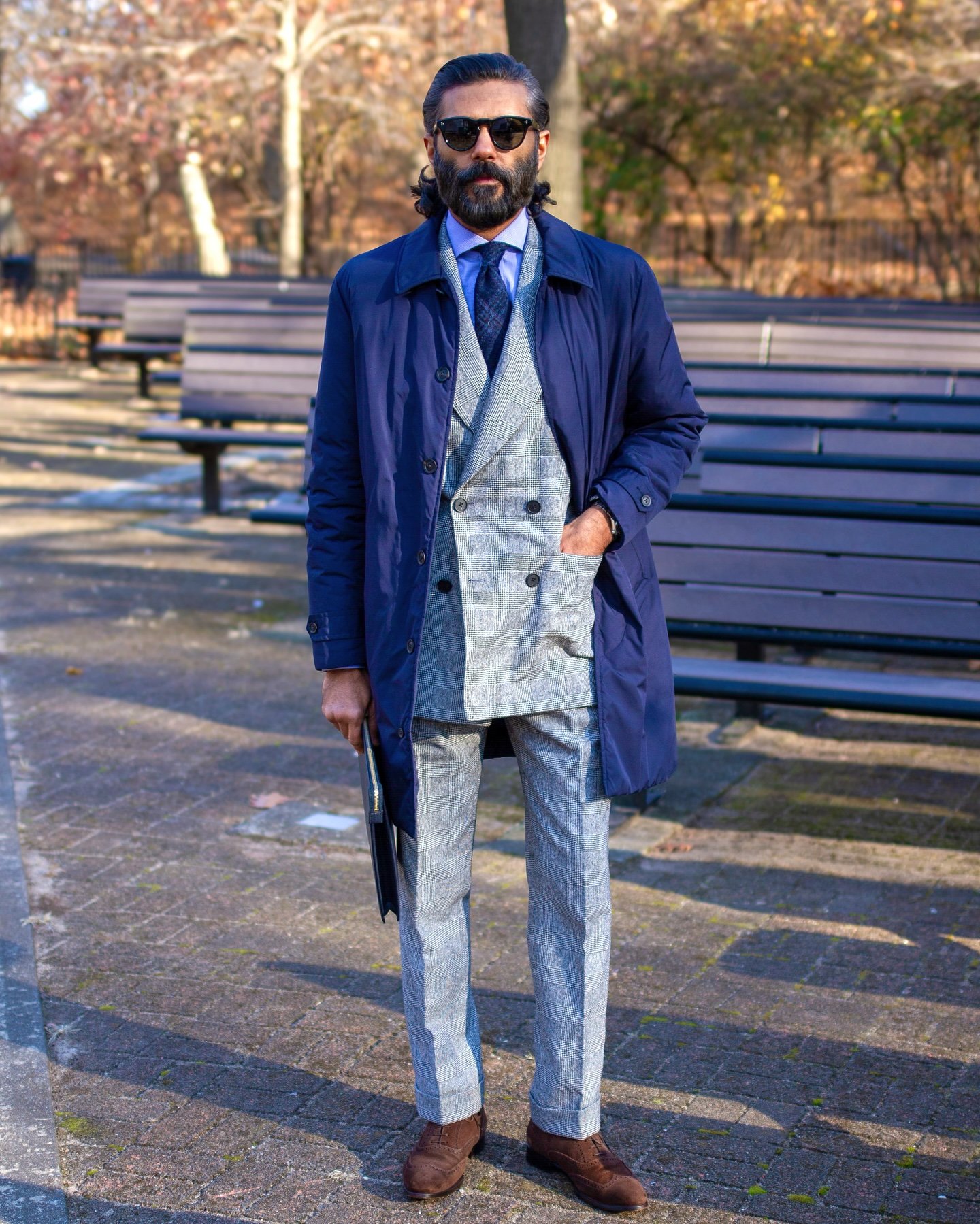 For weather like today in New York City&mdash;where the chill bites hard&mdash;a Balmacaan coat is the ultimate sartorial ally. With its clean lines, relaxed shoulders, and timeless versatility, it&rsquo;s the perfect outer layer to pair with a bespo