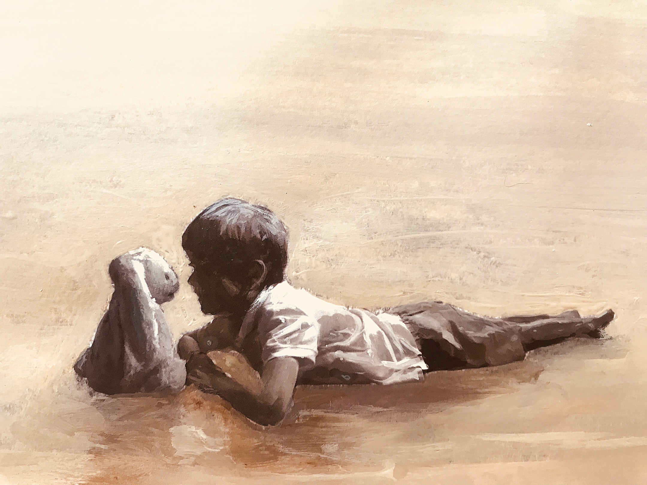 Arthur with BunBun on sand_web.jpg