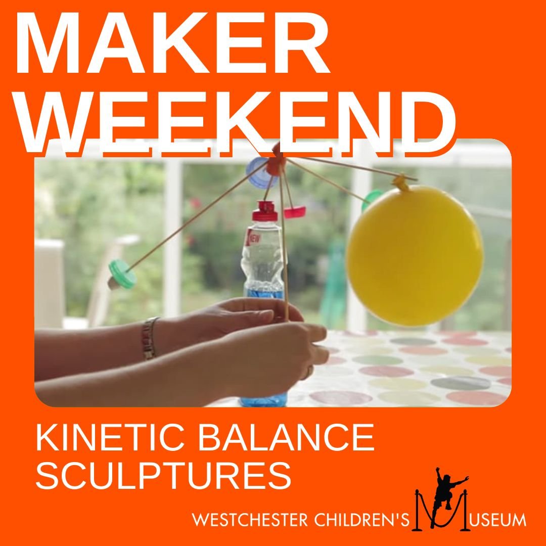 Maker Weekend 🏗
Featuring:
Kinetic Balance Sculptures - Make fun sculptures from everyday objects to learn about gravity, balance, and stability through tilting, sliding, and suspending.
.
.
#BigWeekendEvent 
#WeekendEvents 
#DiscoverWCM
#Westcheste