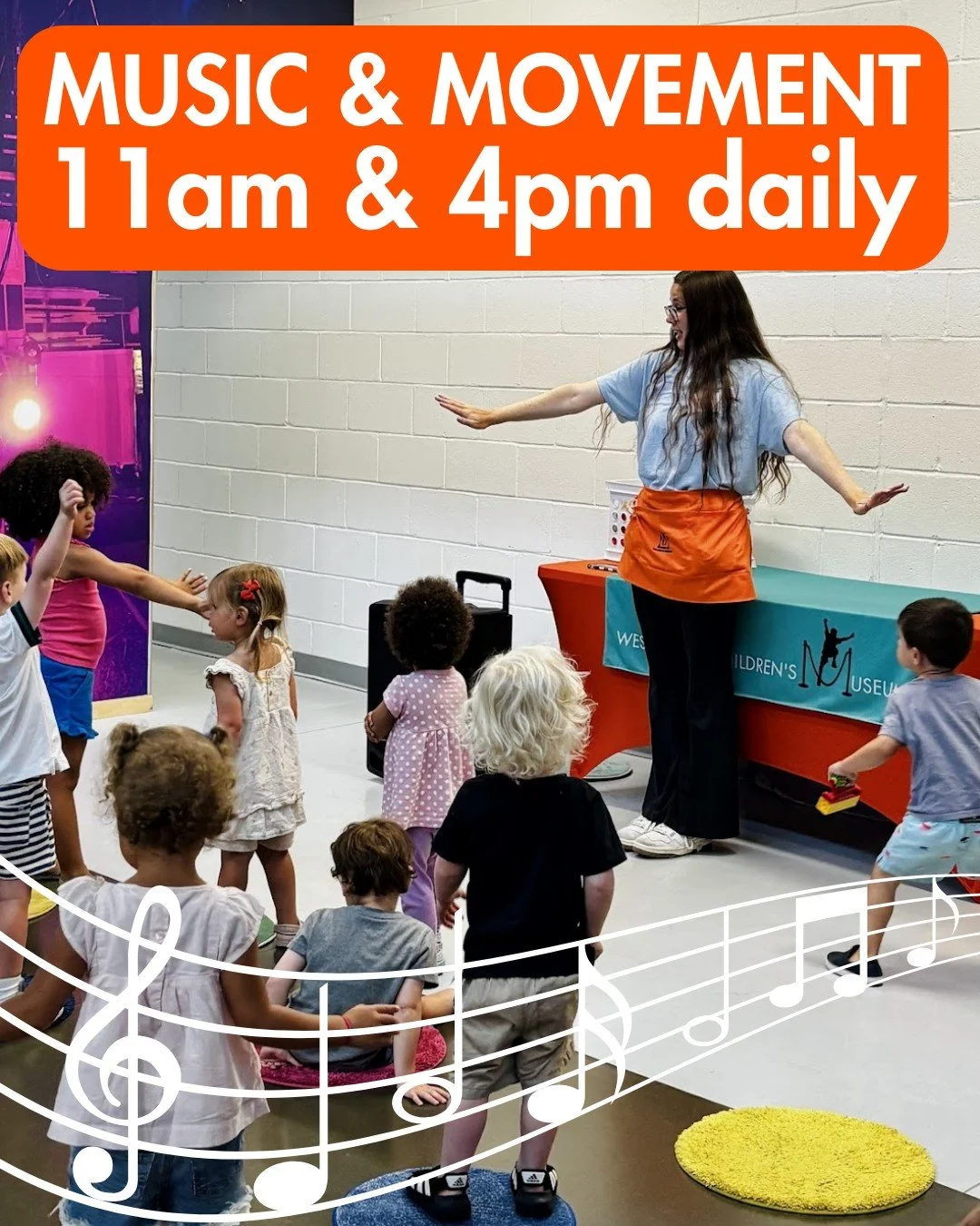 Does your little love to dance? Join us for Music &amp; Movement, twice a day, every day.
-
#eastcoast
#westchesterfamily
#westchester
#museum 
#childrensmuseum 
#thingstodoforkids 
#earlychildhood
#playtolearn
#stemeducation
#playbasedlearning 
#fam