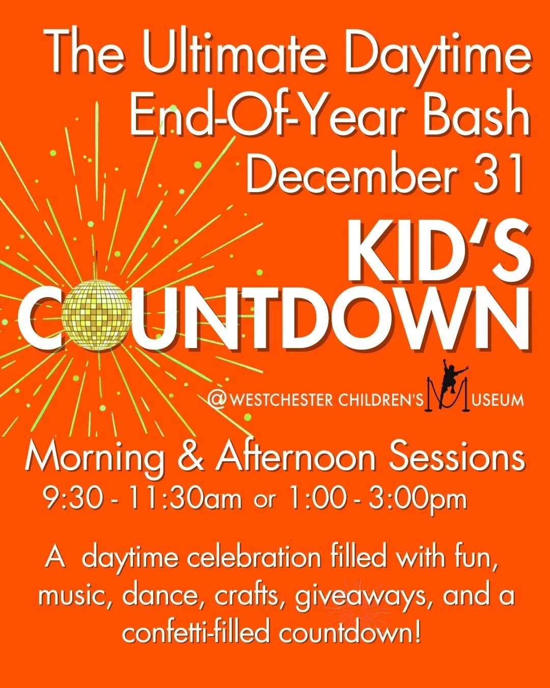 🎉 Get ready to kick off a the year with the ultimate NYE Kids Celebration! 

💛 Link to purchase in bio or head here: https://www.discoverwcm.org/kids-countdown

Event Highlights:

🎧 DJ Dance Party &ndash; Get moving with family-friendly music with