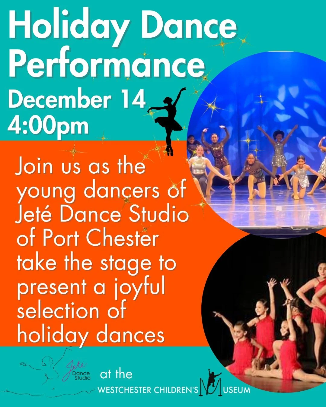 Get into the holiday spirit with a festive performance by Jete Dance Studio, a talented local dance school from Port Chester! 🎄✨

Perfect for families looking to celebrate the season together. A magical, high-energy show you won&rsquo;t want to miss