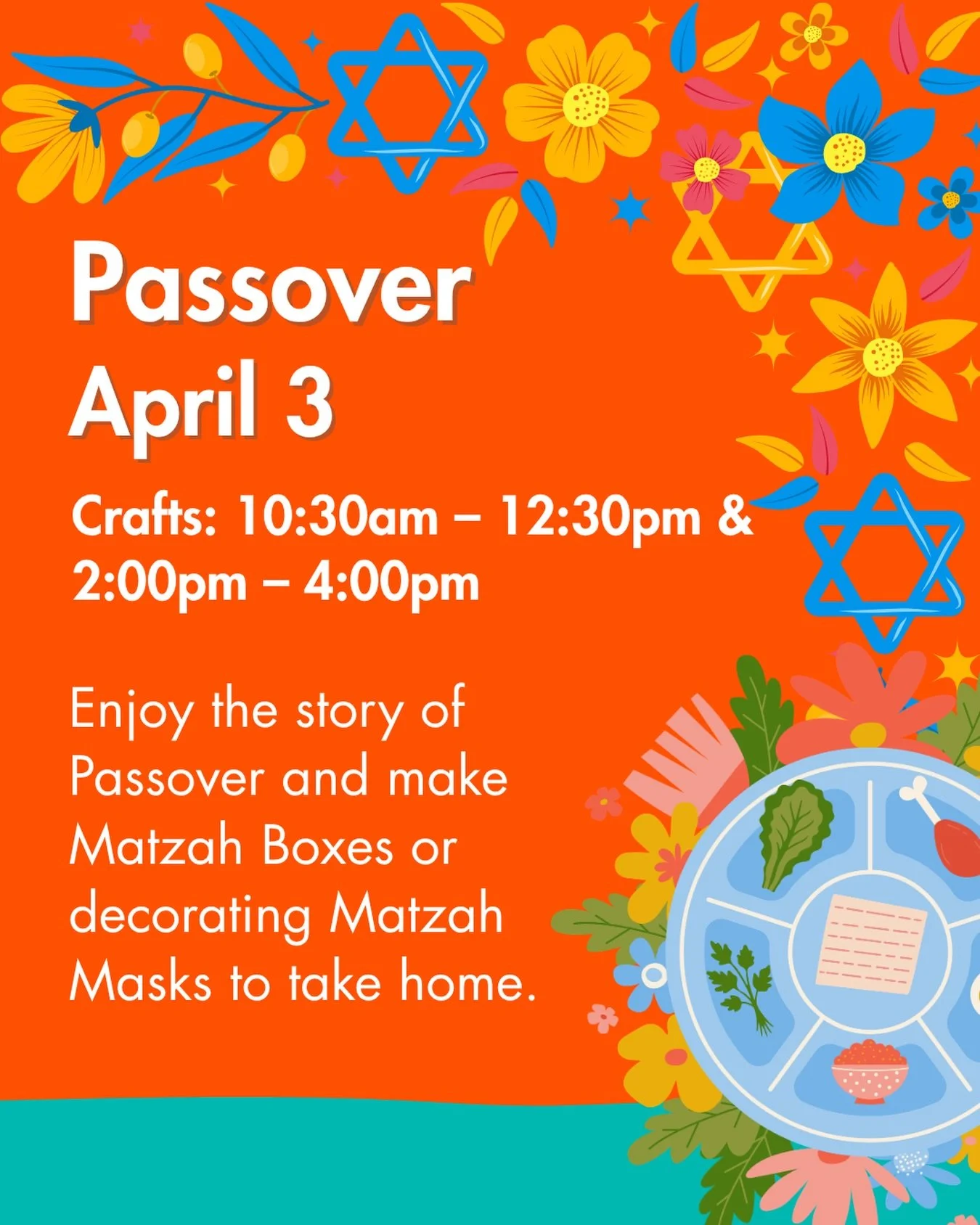Enjoy the story of Passover and Make Matzah Boxes or decorating Matzah Masks to take home 🧡 

#discoverwcm #westchesterfamily #passover #aprilevents