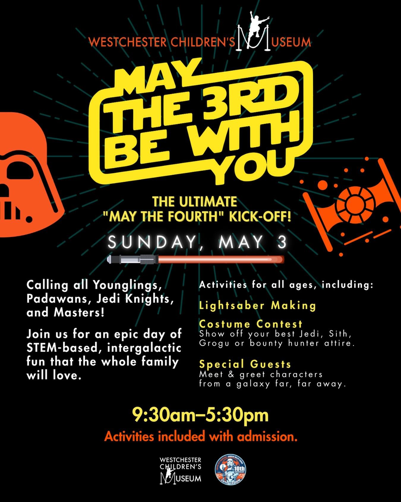 This Sunday, May 3 &mdash; The Force is calling YOU back for an epic all-day celebration!

Join us for &ldquo;May the 3rd Be With You&rdquo; &mdash; the ultimate Eve of the 4th kick-off. No timed sessions, no RSVP needed. Just a full day of intergala