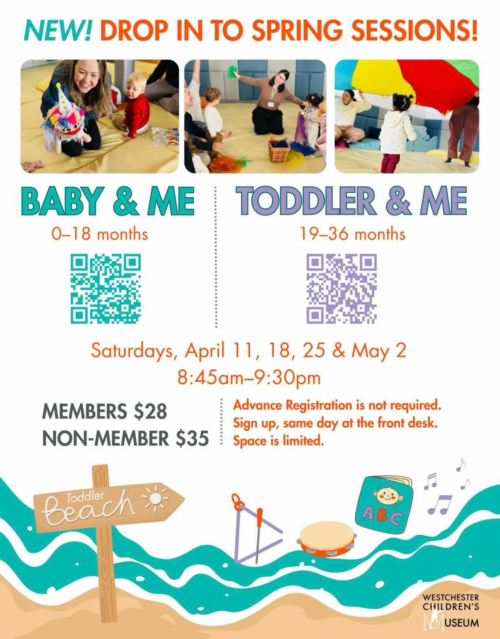 Join us for our last week of  Baby &amp; Me and Toddler &amp; Me programs until our next one!☺️ ✨

You can come the same day and register right at the front desk, making it super flexible for your schedule 🙌🏽

We currently have two classes: Baby &a