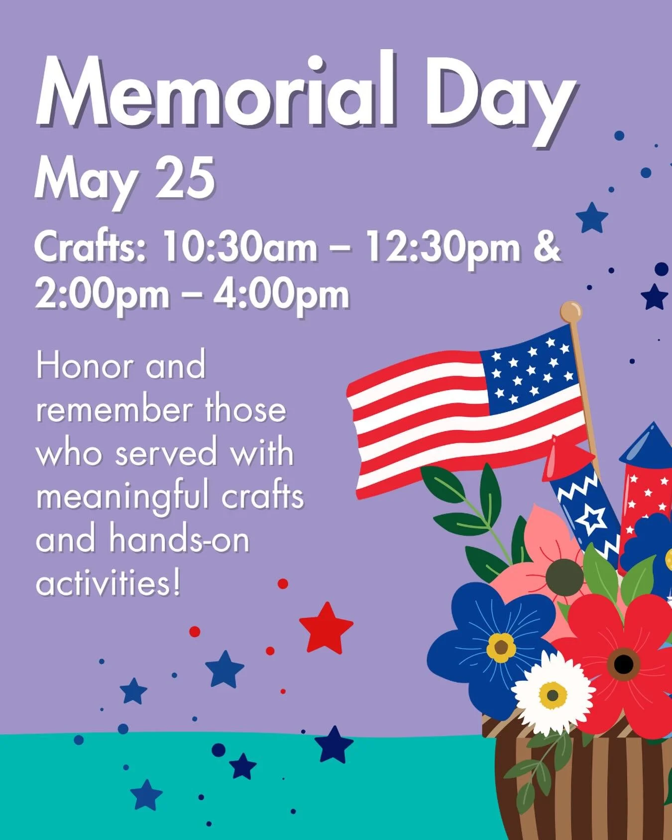 Memorial Day = hands-on fun + heart 💥
And we&rsquo;re making it crafty, meaningful, and memory-filled at the Westchester Children&rsquo;s Museum! 🧩✨

Bring the family and get ready to:
🎨 Create poppy flowers
🌺 Make red, white &amp; blue wreaths
?