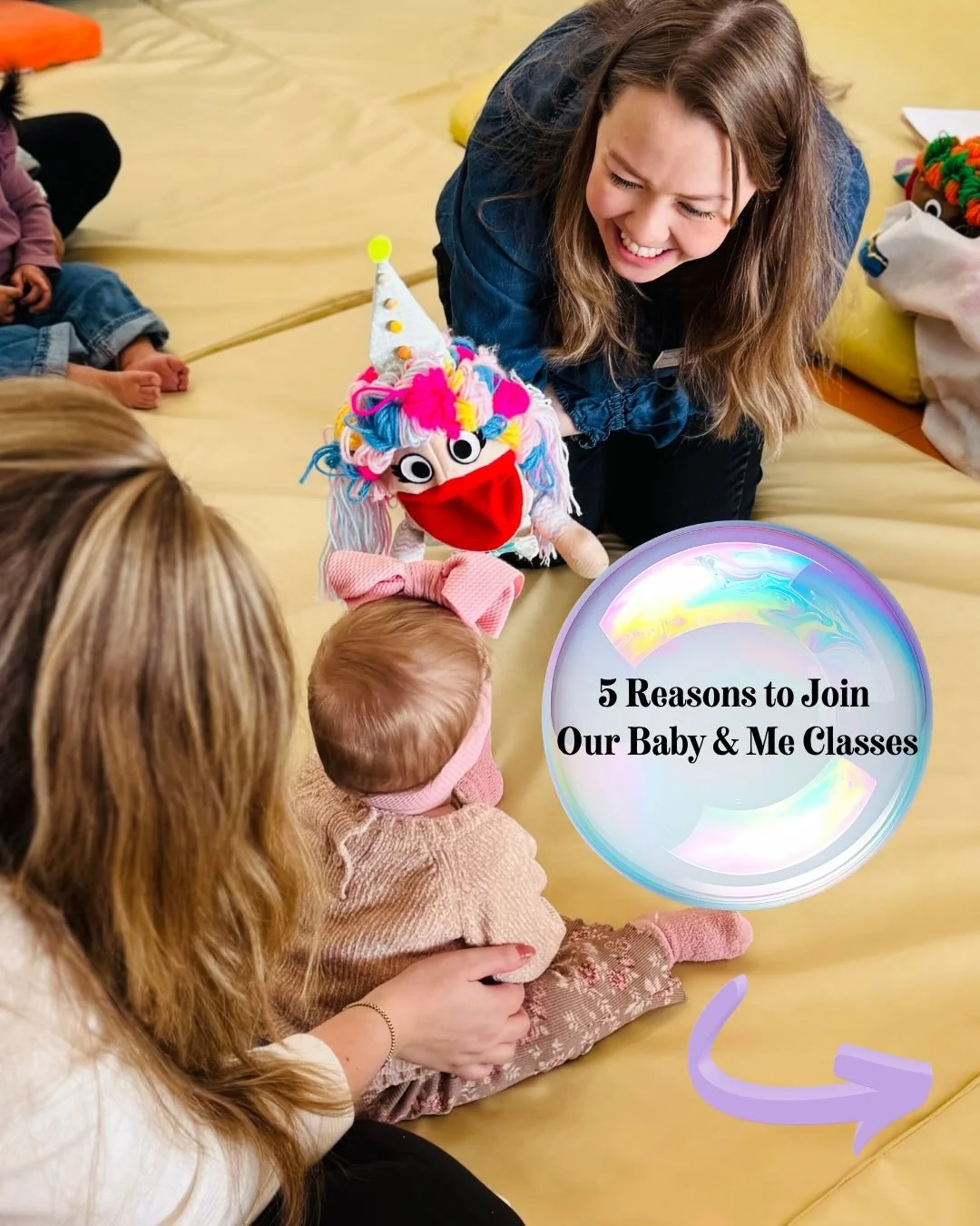 ✨ Start your Saturday mornings with fun, learning, and connection! 💛

Our Baby &amp; Me classes are back this Saturday and are designed to create meaningful moments between you and your little one. Through music, sensory play, story time, movement, 