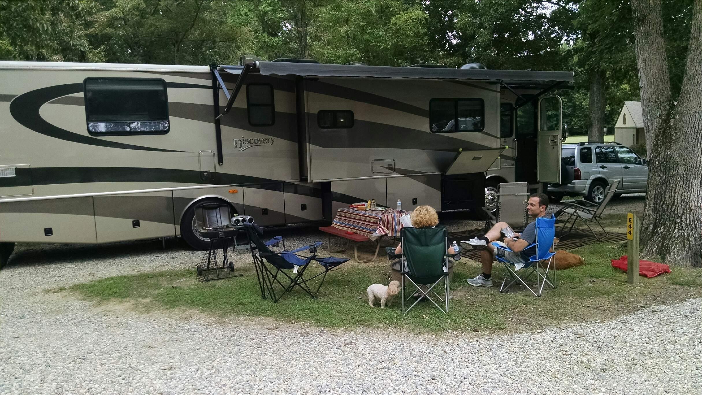  Living the good life back at the campsite. 