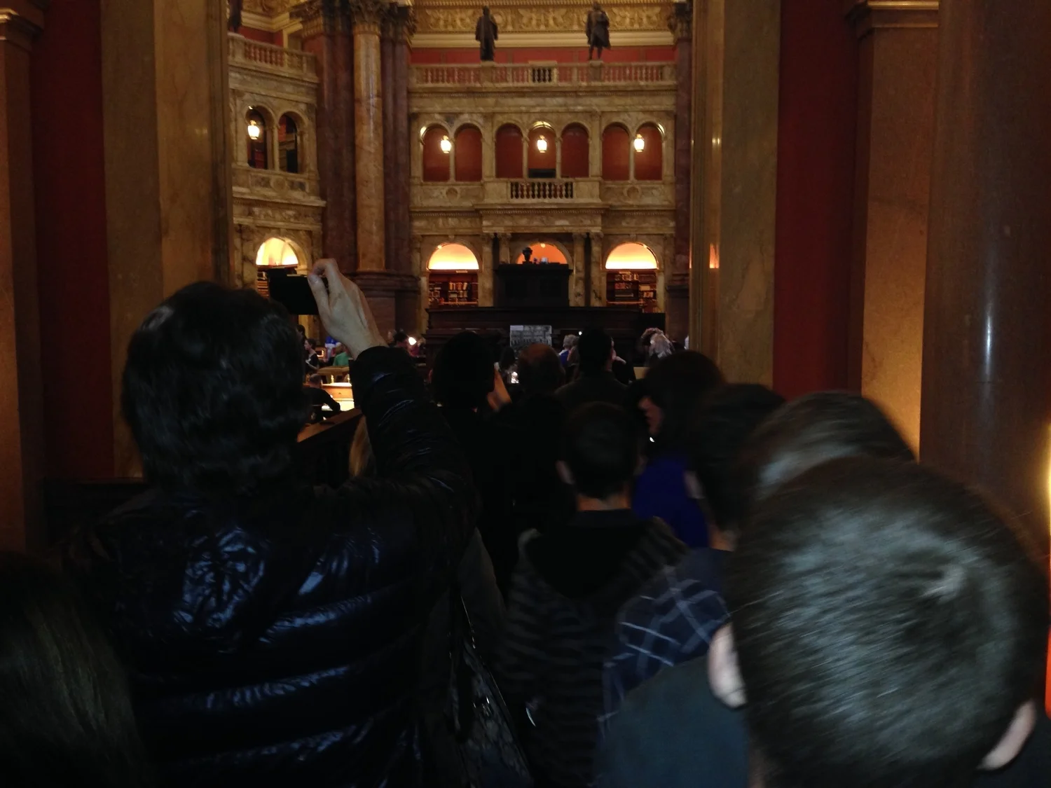  In line to enter the Main Reading Room. 
