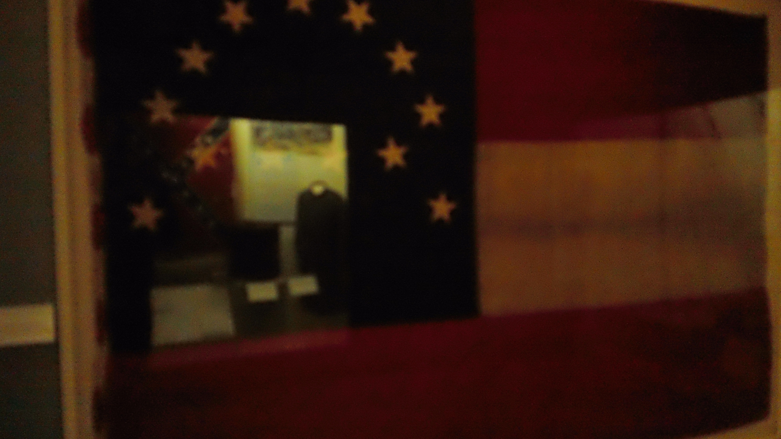 The flag which flew of over Lee's HQ during 1862-63. 