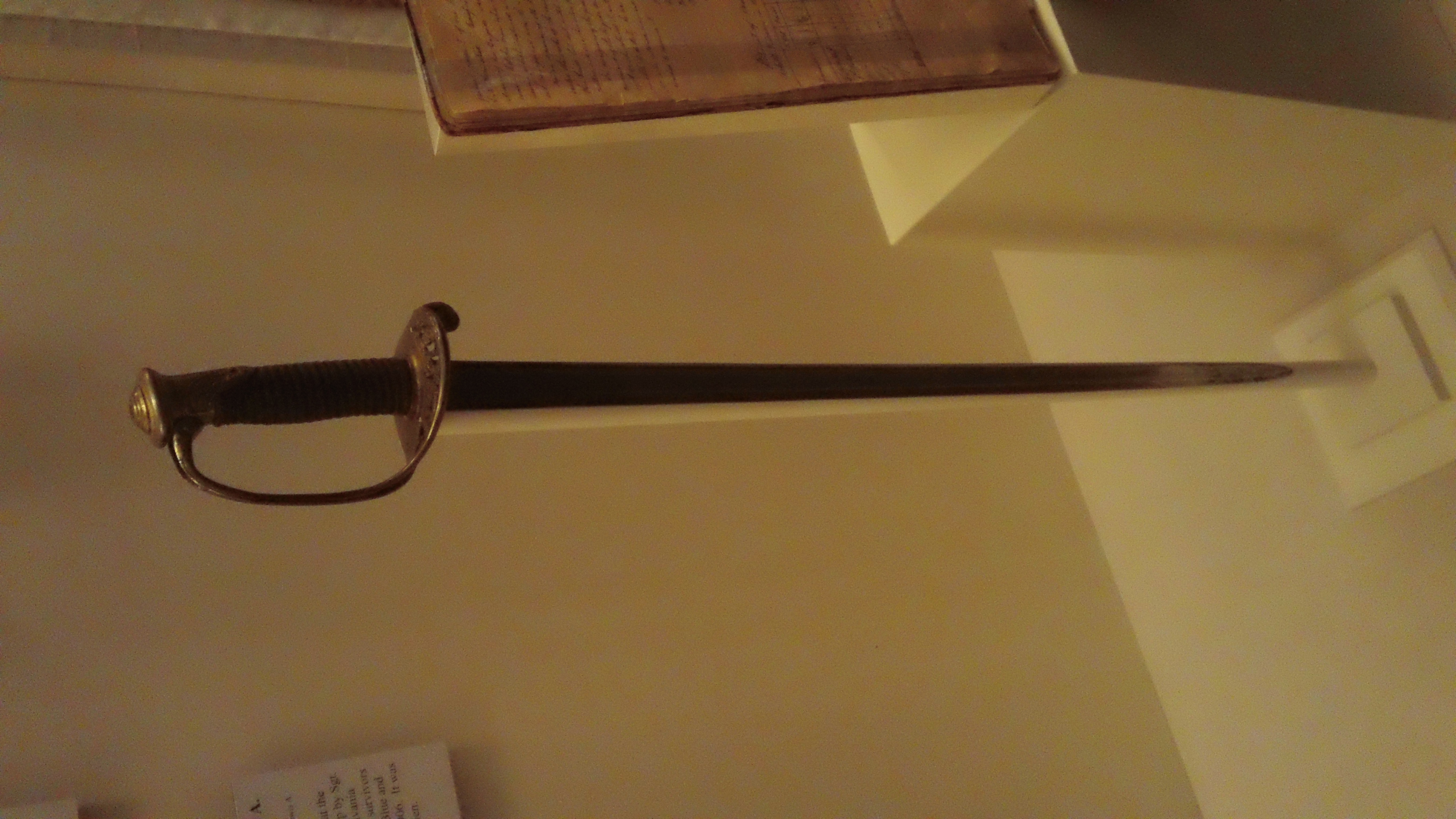  The sword of Armistead. To see it with my own eyes was a special moment.&nbsp; 