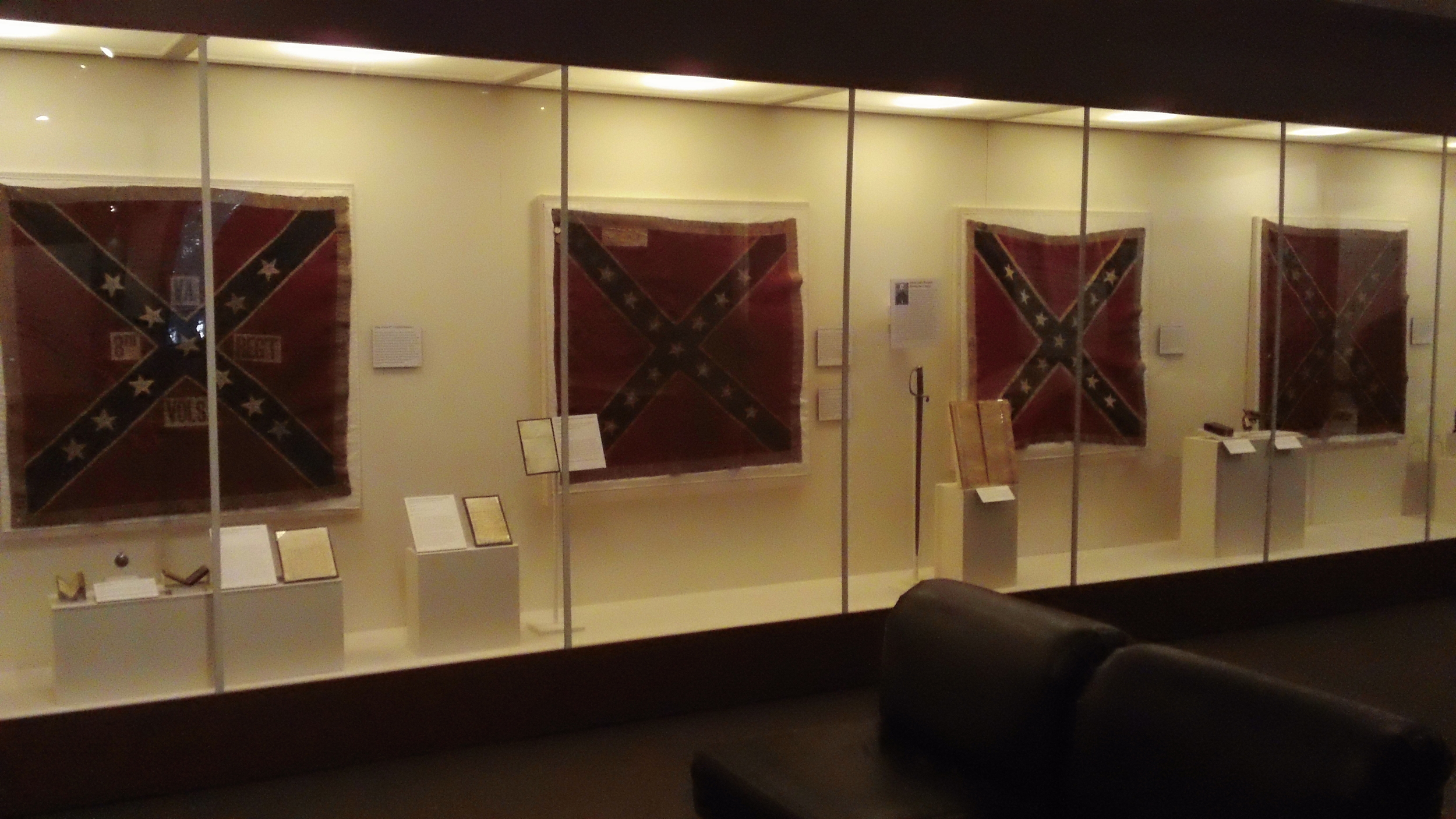  Confederate Battle Flags used during Pickett's Charge. This was quite a powerful display.&nbsp; 