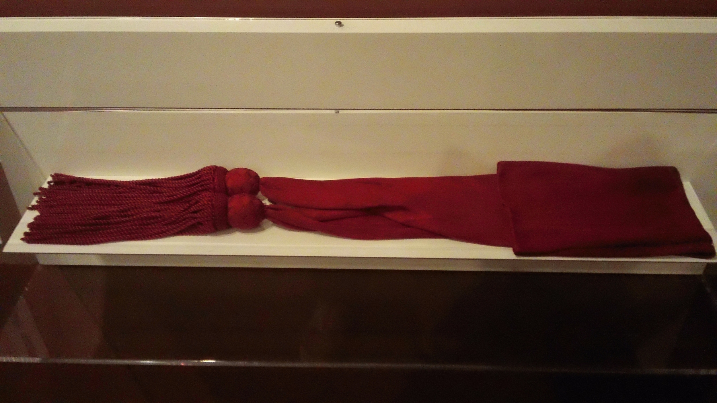The sash worn by General Pickett on the day of the charge. 