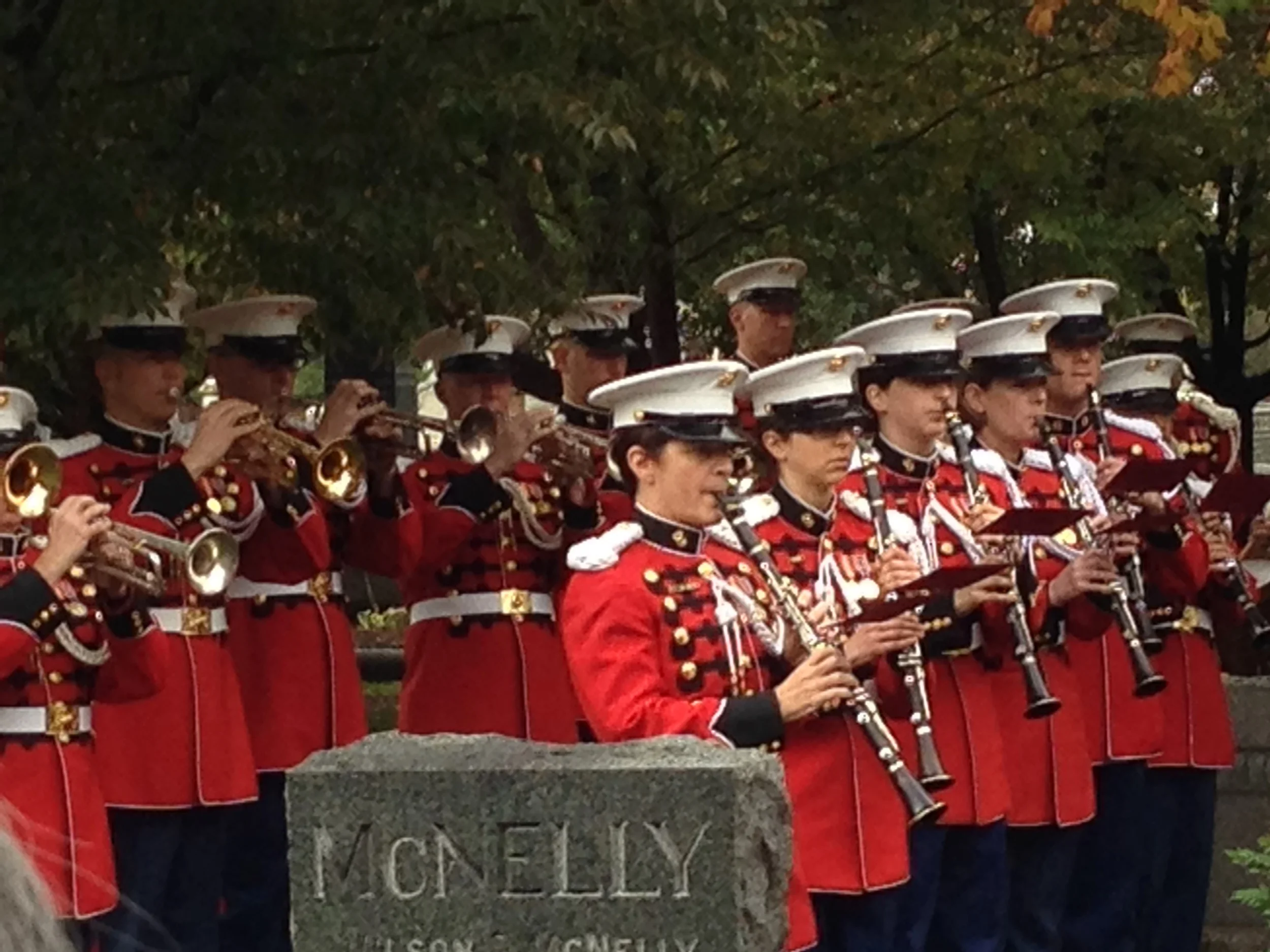 Then the US Marine Bland played some familiar Sousa marches. 